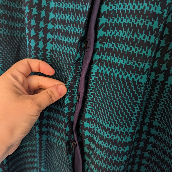 St Michael blouse shirt green navy size 12 - Picture 8 of 11